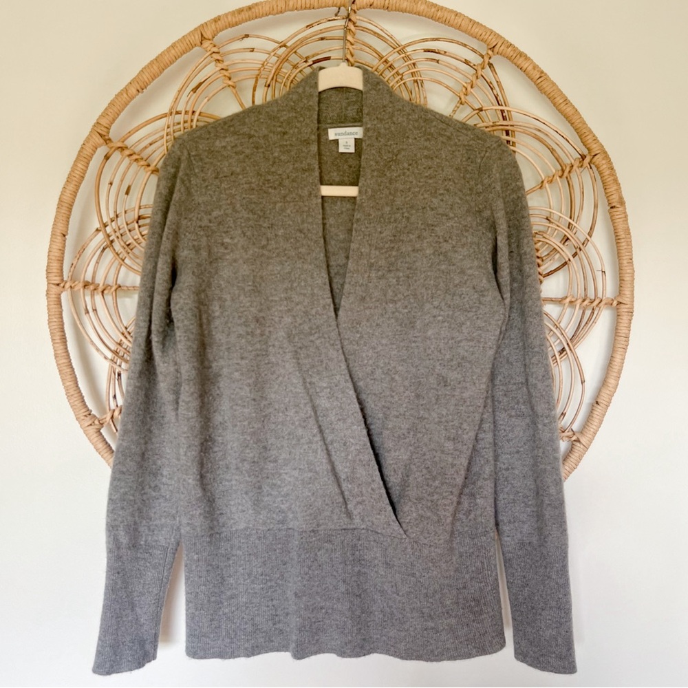 Sundance Gray V-Neck Sweater